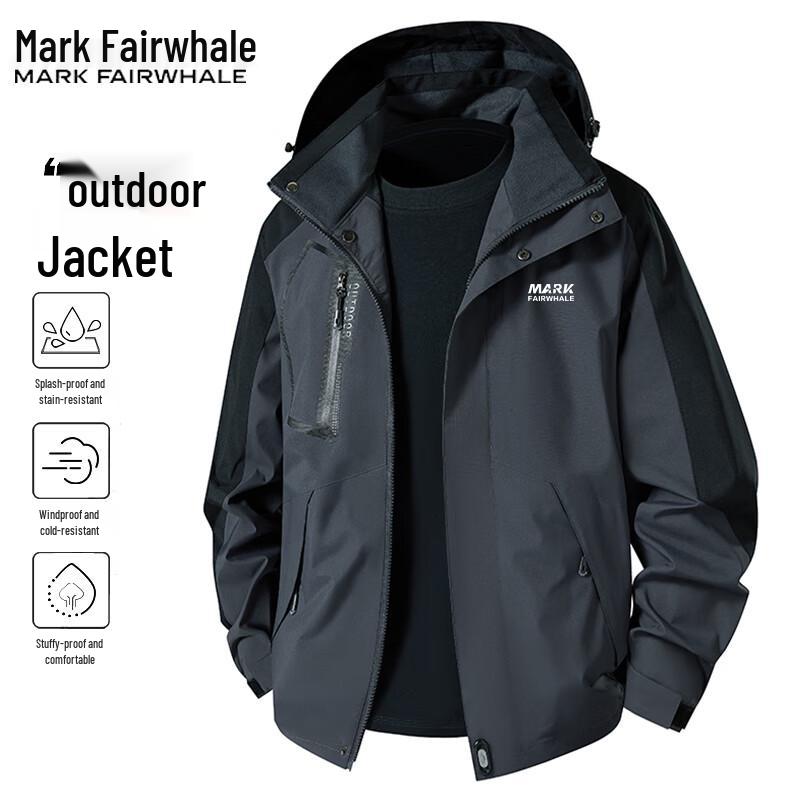 Mark Fairwhale Men's Hooded Windbreaker Jacket