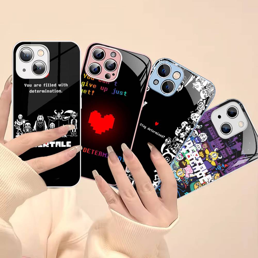 U-Undertale Game Tempered Glass For Iphone 14 13 12 11 Pro Mini XS MAX 14Plus X XS XR Cover