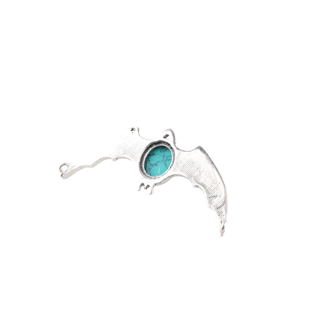 Natural Magnesite Turquoise Gemstone 925 Sterling Silver Jewelry Gift Pendant 1" CP-33-30