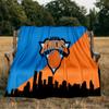 York Knicks Flannel Blanket, Use for Birthday/Holiday Gift, Soft Blanket for Sofa/Bed/Camping/Office/Tourism Use,All Seasons