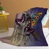 Broken Butterfly Printed Throw Blanket Plush Fluffy Flannel Fleece Blanket Soft Throws for Sofa Couch and Bed