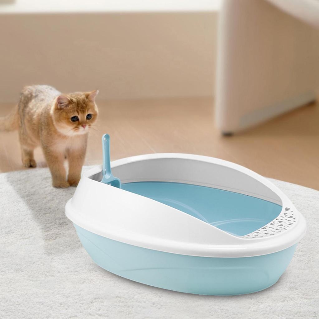 Cat Litter Basin, Open Top Pet Tray, Kitten Potty Toilet, Sand Box Bedpan for All