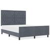 vidaXL Bed Frames Dark Grey 140x200 Cm Velvet 3344880