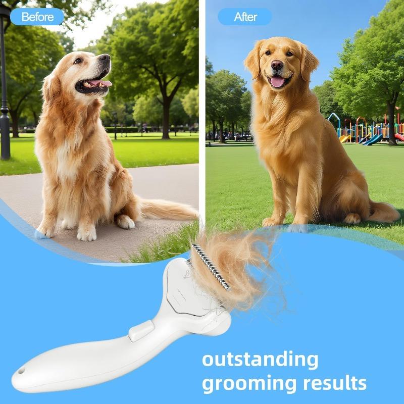 Undercoat Rake for Dogs & Cats, Deshedding Brush for Long haired Pets, Cat Undercoat Brush&Deshedding Tool for Grooming