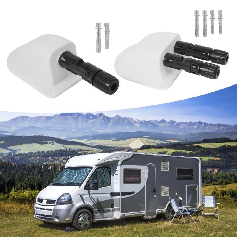 Universal RVs Roof Solar Panel Junction Box Housing Cable Entry Gland Plastic Mounting Bracket For Outdoor Travel