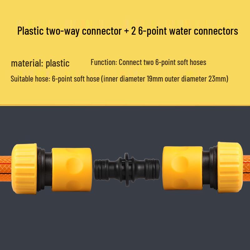 Four-Point Hose Extension Connector for Garden & Car Wash.