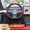 Tesla Model 3 Steering Wheel Cover: Non-slip, Odorless, No-Sew, 25 Models Compatibility, Interior Modification