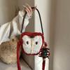 Niche Design Christmas Lamb Wool Apple Handbag Plush Cute Small Bag Versatile Messenger Shoulder Bag