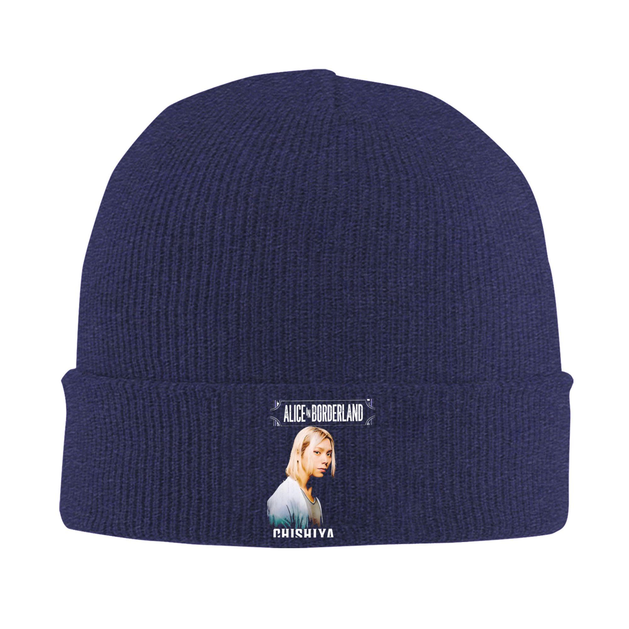 

Alice in Borderland Chishiya Knitted Hat Beanie Hats Hippie Elastic Female Male Bonnet Hats Autumn Winter Caps Birthday Gift One Size