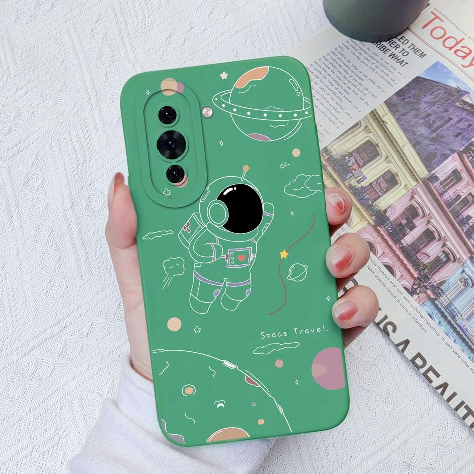 For Huawei Nova 8 8i 6 7 9 10 11 Pro P30 P40 Lite 4G 5G Case Cute Astronaut Liquid Soft Silicone Shockproof Cover Camera Protection For Huawei Bumper