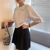 Damen Sommer Koreanischer Stil Baumwolle Crop Top – Kurzärmlig, Lockere Passform, Vielseitig und Trendig