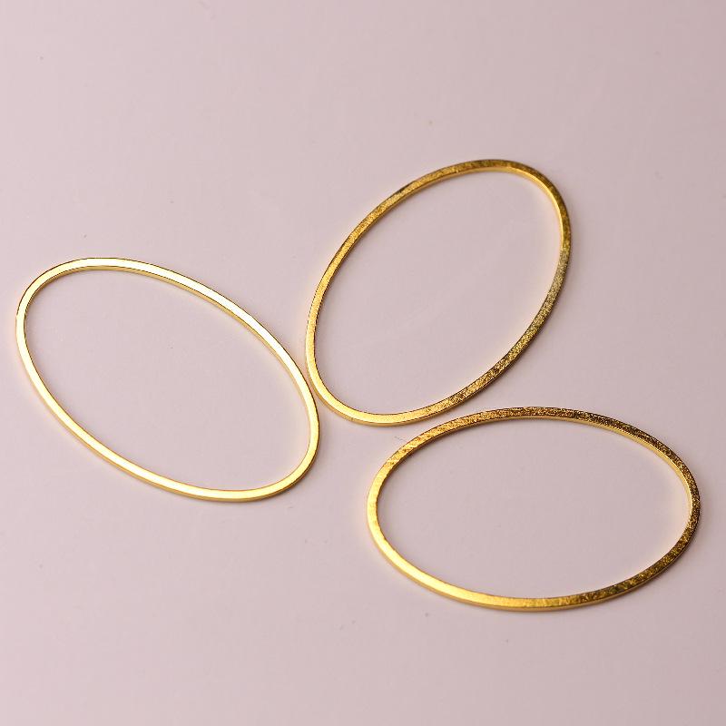 DIY Jewelry Accessories: Geometric Oval and Egg Shape Copper Rings for Earrings