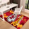 Stadt Chiefs Emblem Bedruckter Teppich für Büro, Stuhlunterlage, Dekorativer Teppich Bodenmatte, Große Größe Fan Geschenke Weihnachtsgeschenke