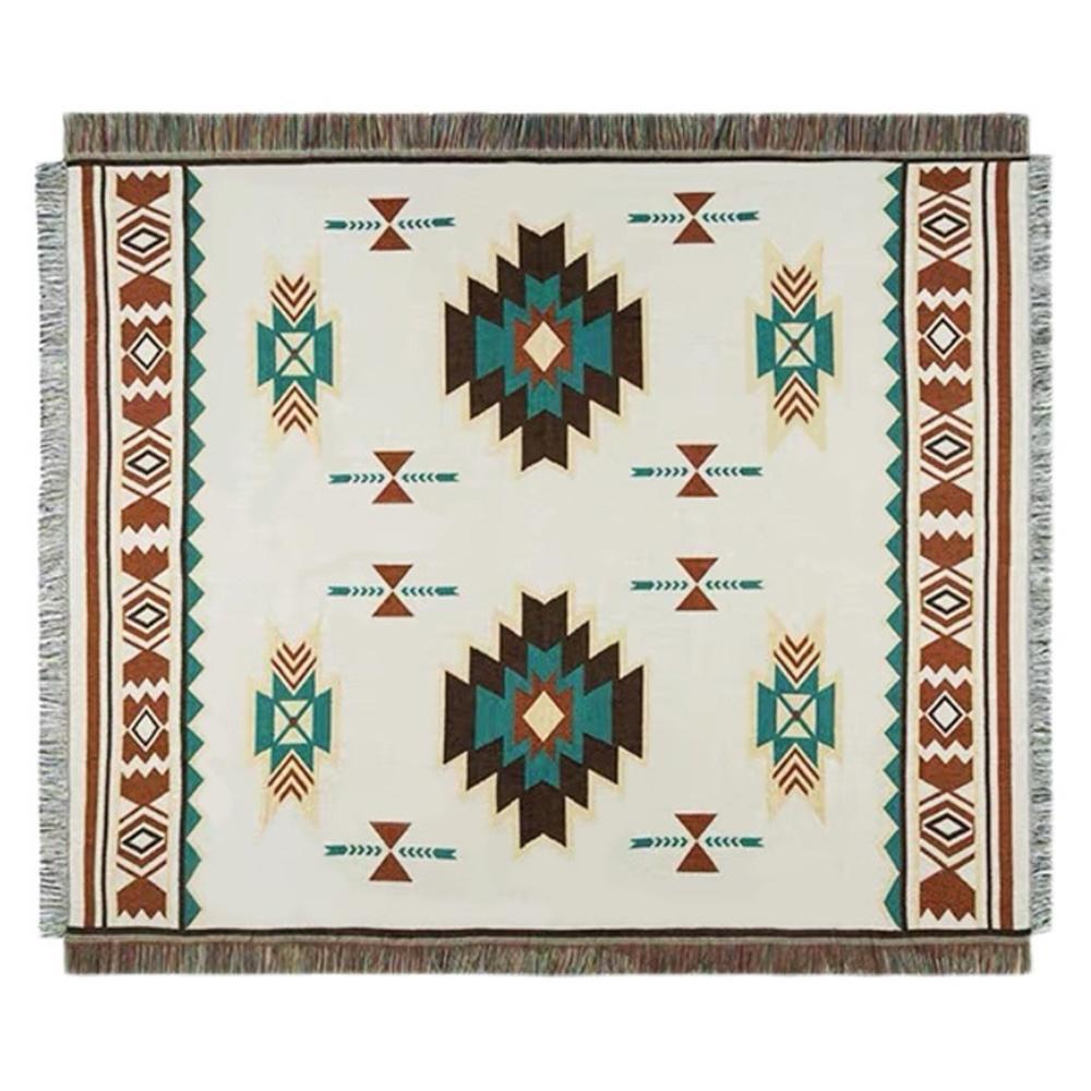 

90x90cm Picnic Blanket Thick Moisture-Proof Bohemian Ground Mat for Outdoor Camping Beach B