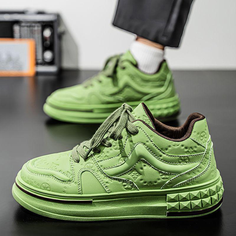 Men s Trendy Autumn High-End White Sneakers - Thick Sole, Teen Casual and Versatile Sports Shoes. 44