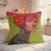 NNatasha Lelenco Abstract Art Cushion Cover Silky Short Plush Invisible Zipper Dustproof Sofa Pillow Case For Home Decor
