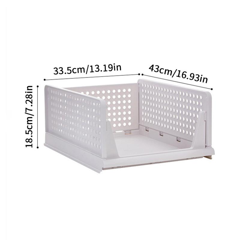 Clothes Storage Drawer High-Capacity Foldable Plastic Storage Box Household Stackable Drawer Organization Household Accessories