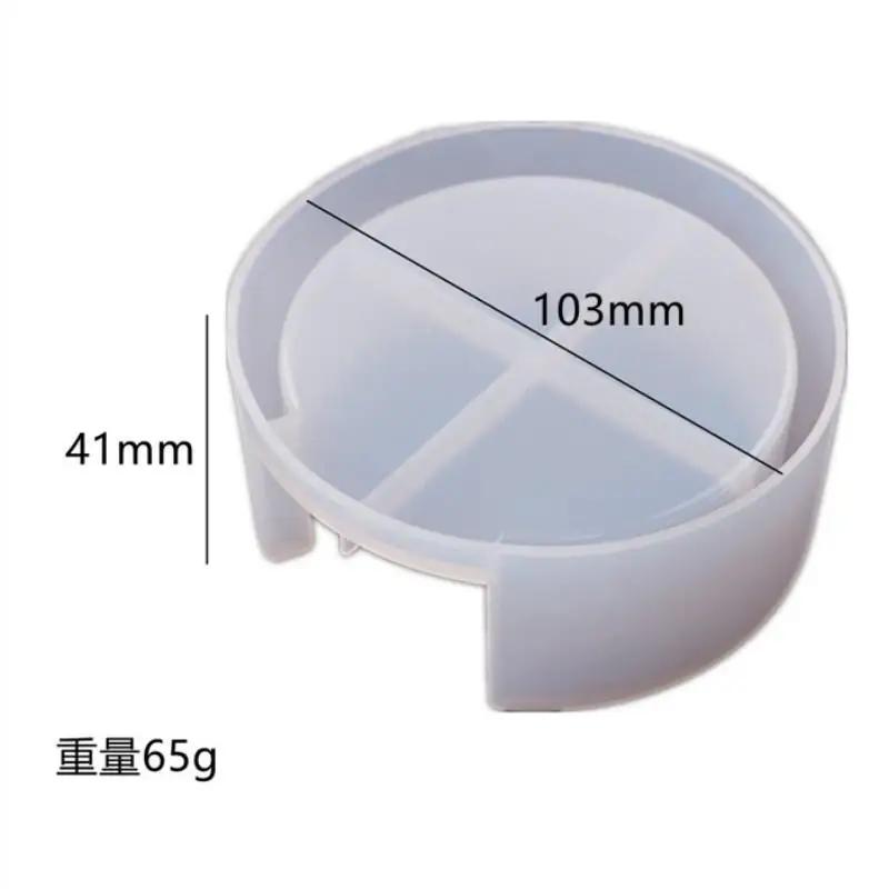 Round Cup Storage Box Mold Diy Crystal Epoxy Resin Coaster Round Coaster Box Storage Box Silicone Mirror Mold