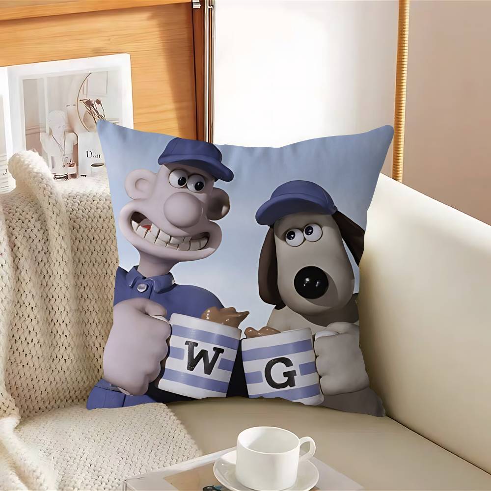 Wall-ace And G-Gromit Pillow Cushion Cover Pillowcase Living Room Sofa Home Decor Customized