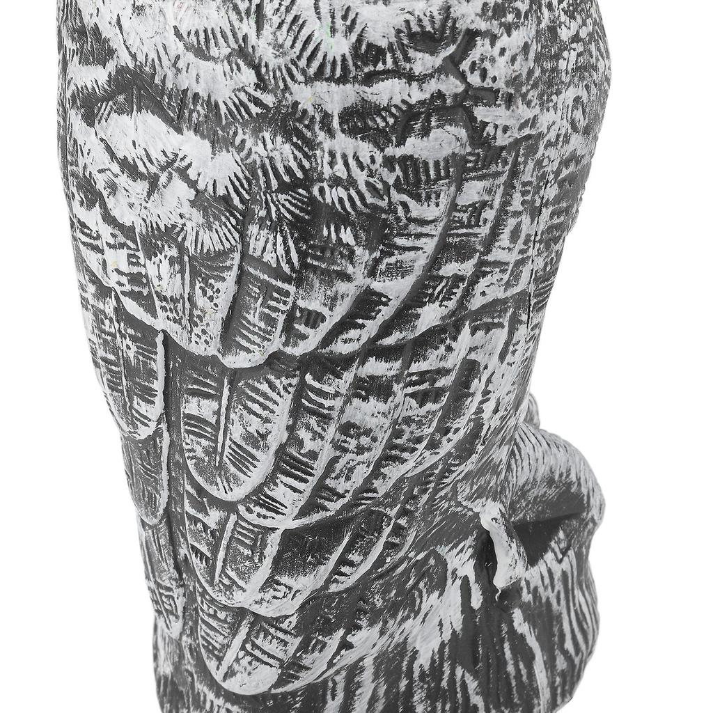 Realistisch aussehende Eule aus Kunststoff mit leuchtenden Augen, wasserfest, Vogelabwehr für Haus, Garten, Terrasse, Zaun