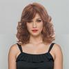 Synthetic Curly Wigs for Women Short Red Brown Wig Natural Fluffy Ladies Daily Cosplay Fake Hair Elegant Mommy Wigs