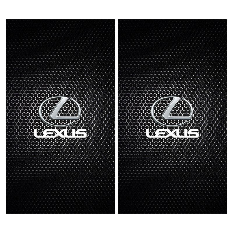 

2Pcs Car Center Pillar 3D Sticker Auto Logo Decorative Accessories For Lexus LS600hL GX470 GX460 LX470 LX570 RX270 RX300 RX450h чёрный