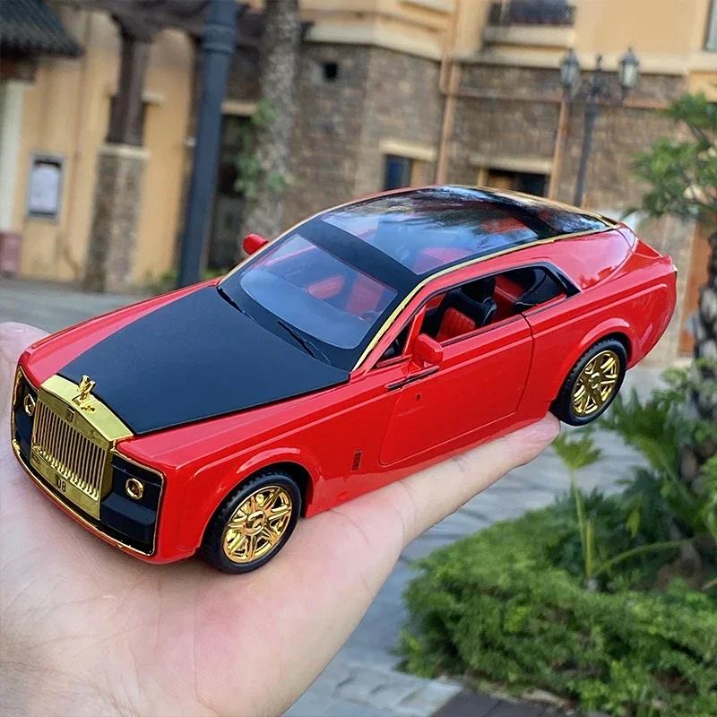 1:24 Rolls-Royce Sweptail Modelo de Carro de Liga Diecasts e Veículo de Brinquedo Metal Modelo de Carro de Brinquedo Coleção Simulação Som Luz Presente para Crianças