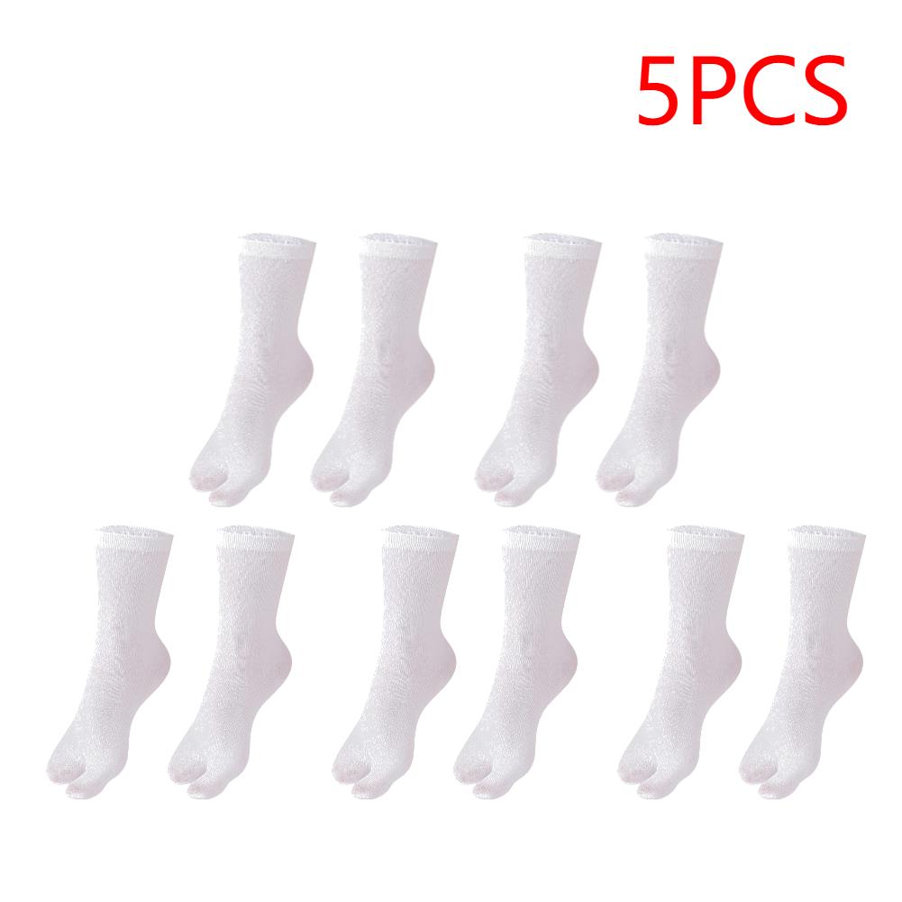 5/10/20PCS Unisex Split Toes Socks Clog Socks Toe Separation Socks Washable Sweaty Hallux Valgus Flip Flop Two Finger Socks