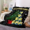 1Pc Christmas Minions Grinch Blanket Soft Throw Blanket For Home Bedroom Bed Sofa Travel Office Solid Christmas Blanket