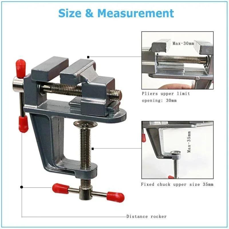 360 ° Rotary Mini Bench Vise Clamp Table Swivel Lock Clamp DIY Repair Tool Household Parts Supplies