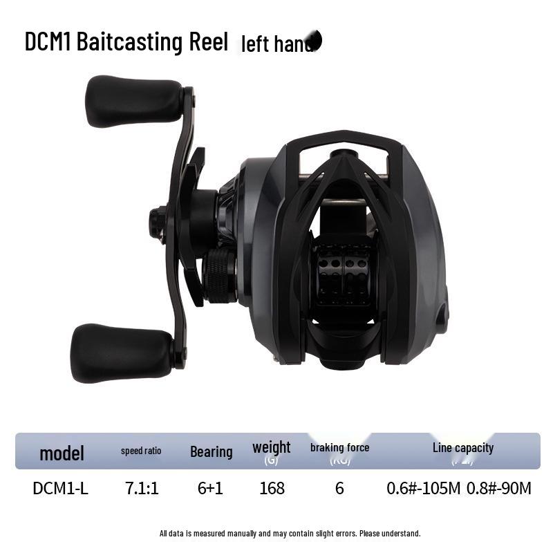 De Qu Fun DC Anti-Backlash Smart Brake Baitcasting Reel - Long Cast, Noise-Reducing, Electronic Fishing Reel