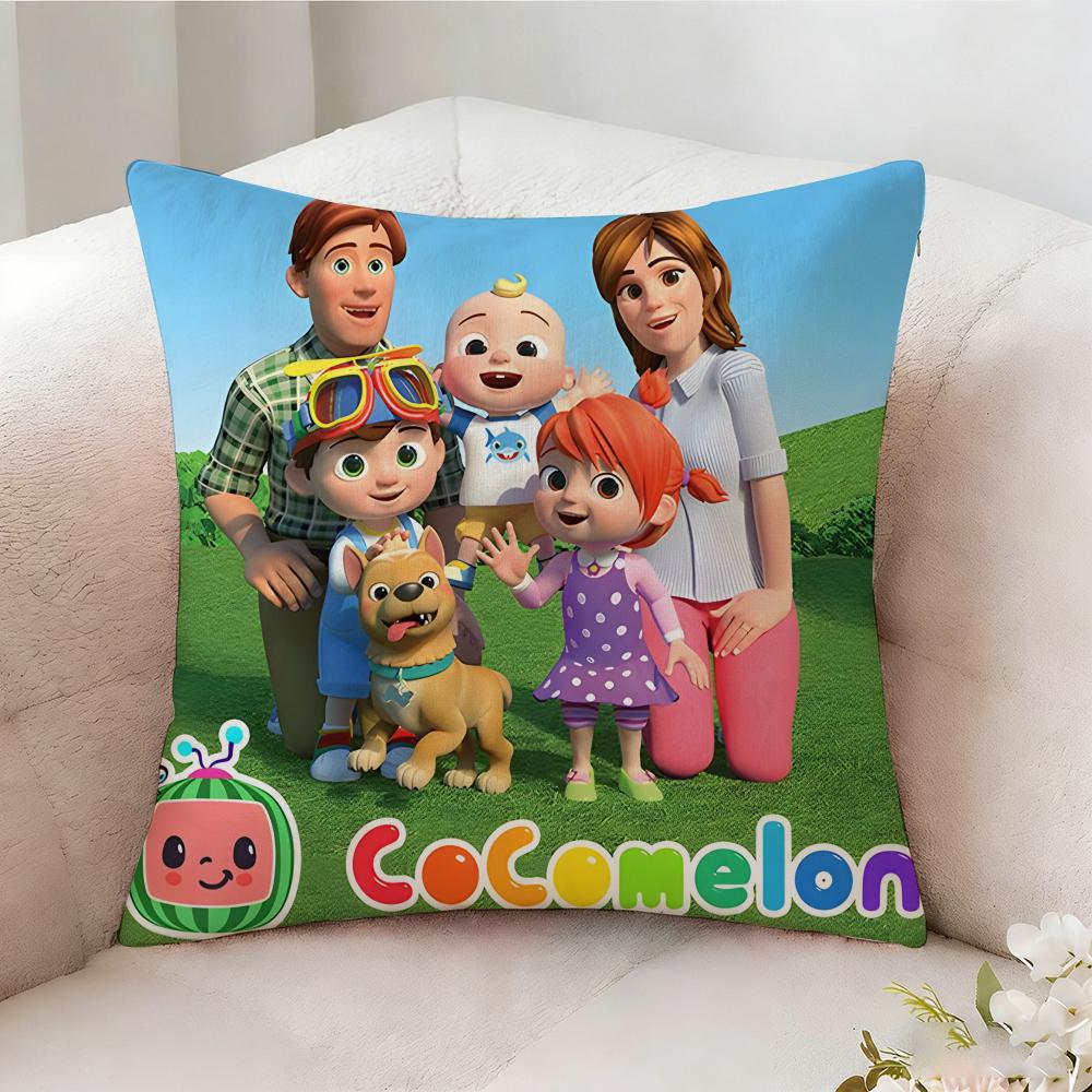 C-cocomelon Cartoon Pillow Case Pillowcase, Double-sided Printed, Sofa Cushion, Bedroom Headboard Pillow