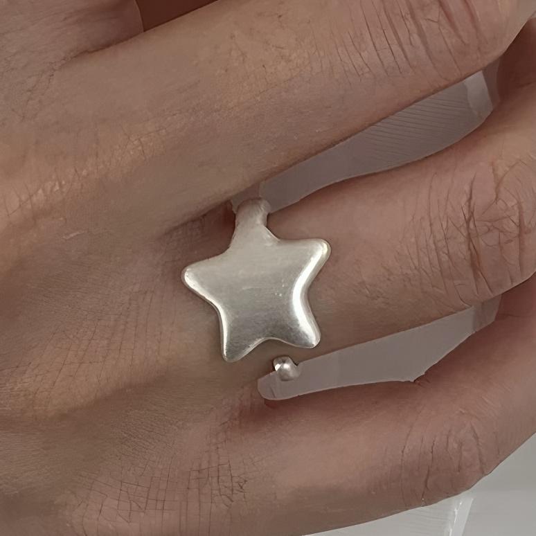 PANJBJ  925 Sterling Silver Double Layer Ring for Women Girl Gift Geometry Hollowing Out Minimalism Fashion Jewelry Wholesale