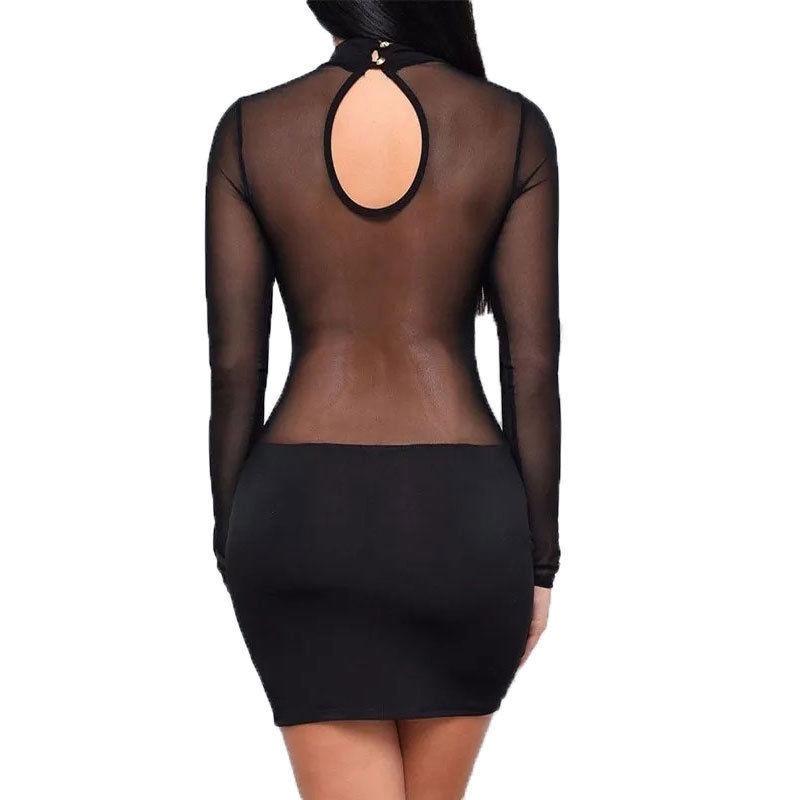 Premium Quality Women Sexy Long Sleeve Bandage Bodycon Evening Cocktail Mini Dress