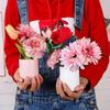 Round Flower Paper Boxes Lid Bucket Gift Packaging Box Gift Candy Bar Party Wedding Gift Storage Boxes