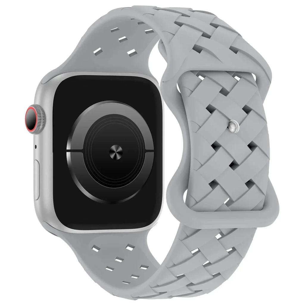 Silicone Strap for Apple Watch Band Ultra 2 49mm 46mm 45mm 44mm 42mm Sport Breathable Bracelet For IWatch Series 10 9 8 7 6 SE 5