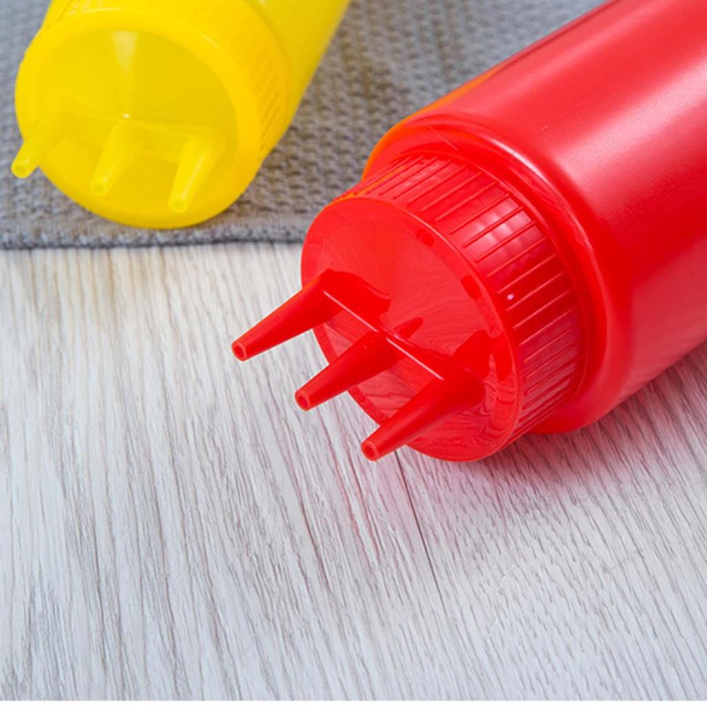 Ketchup Bottle Press, Container with Three Holes for Outdoor Restaurants
