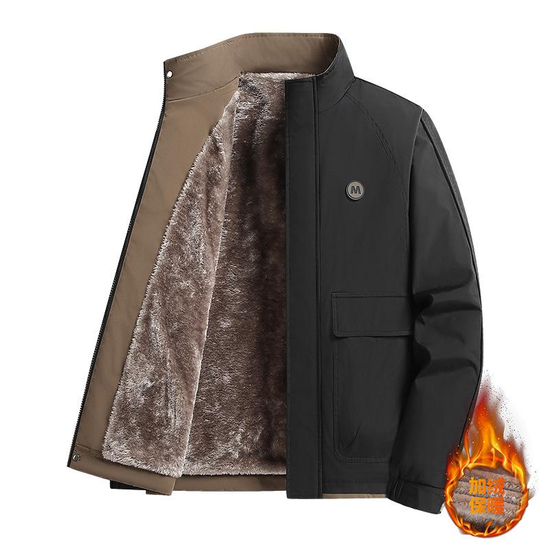 2025 Men's Daily Short  Jacket Fleece-Lined WindproofWarm thickened coat