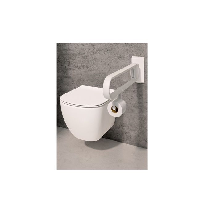 Paper Holder - NORMBAU - CAVERE CARE - Set of 4 - White - Aluminium - Anti-roll Brake