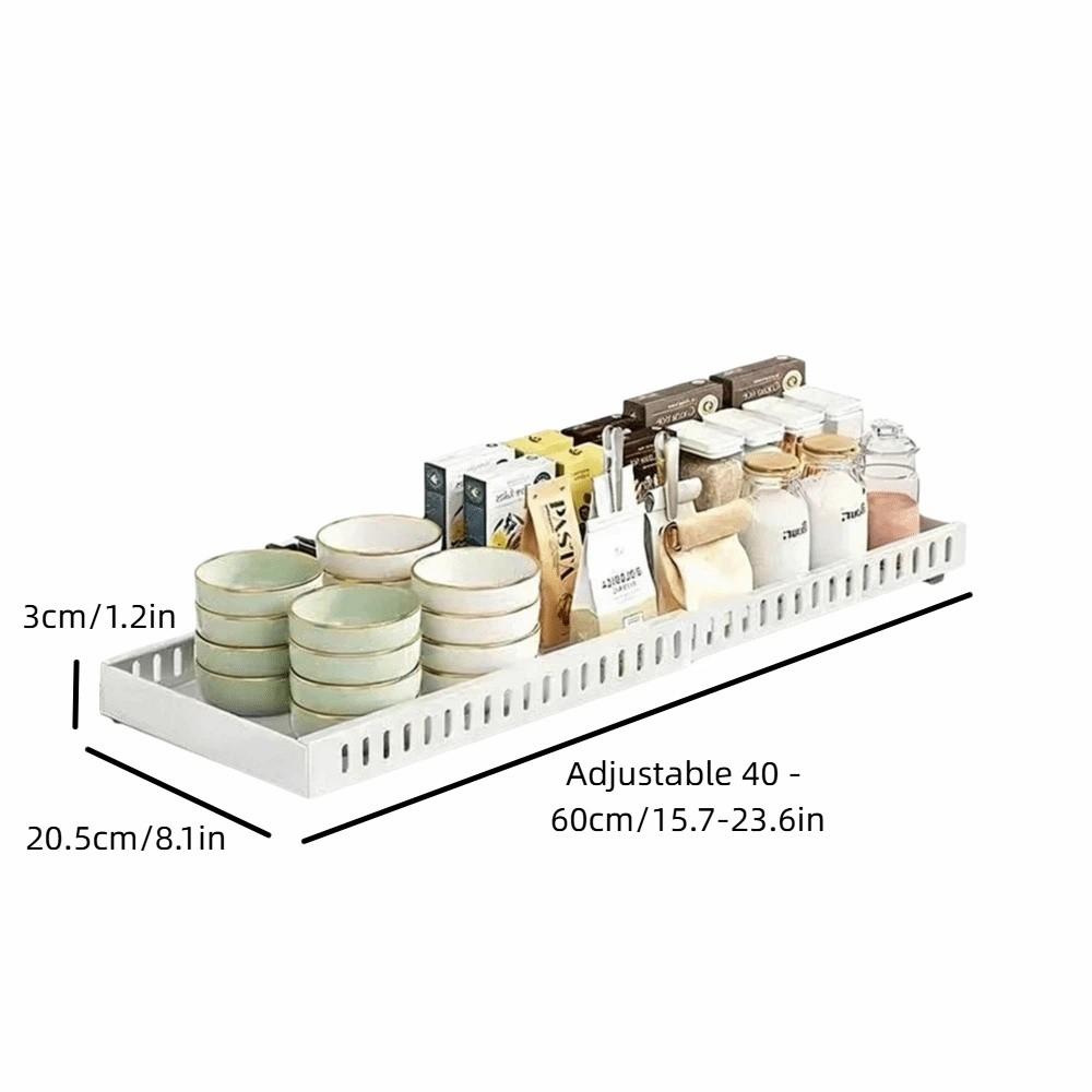 Multifunctional Pot Lid Holder Adjustable Dividers Kitchen Storage Rack Under-Sink Storage