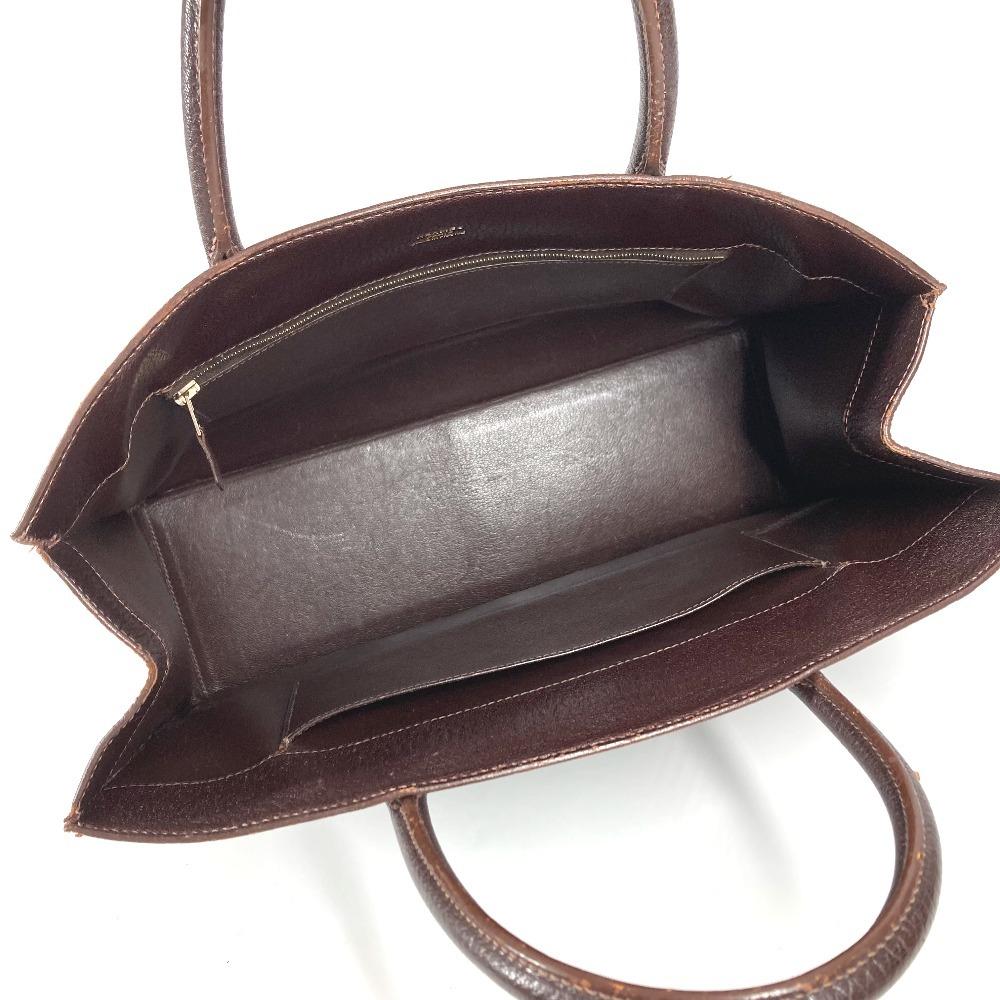 HERMES White bus GM Hand Bag Shoulder Bag Tote Bag Coromandel Brown