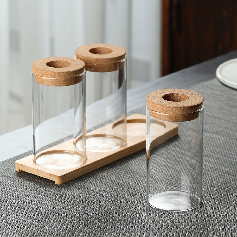 Transparent Hydroponic Plants Flower Pot Thickened Round Transparent Glass Pots Glass Mini Ecological Glass Vase Gardening