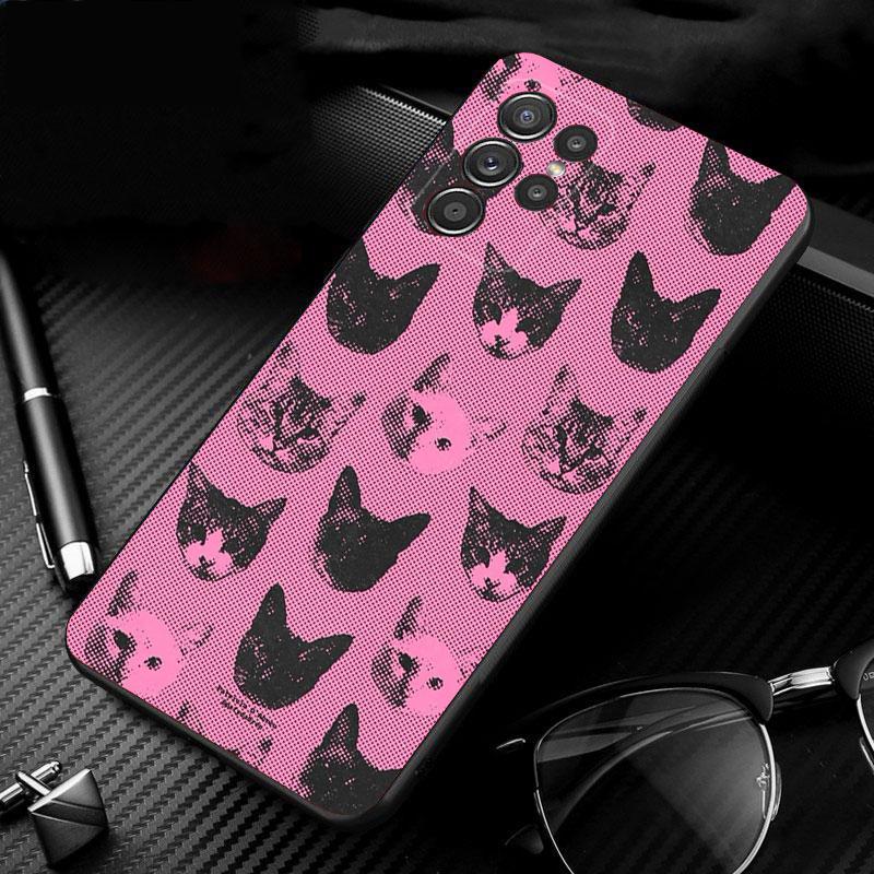 Cat Art Aesthetic Phone Case For Samsung Galaxy S26 S25 S24 S23 S22 Ultra S23 S22 S25 Plus S24FE S23FE S26Edge