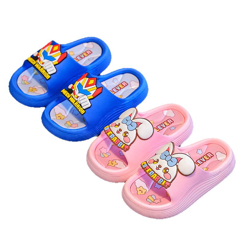 Jungen Cartoon Strand-Slipper - Sommer 2025, Indoor/Outdoor, Leicht, Rutschfest, Geruchlos, Weiche Sohle