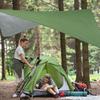 Hamaca Grande Lona Impermeable para Tienda de Campaña Lona Ligera Portátil Impermeable Ripstop Fácil de Doblar Refugio Solar Protección UV