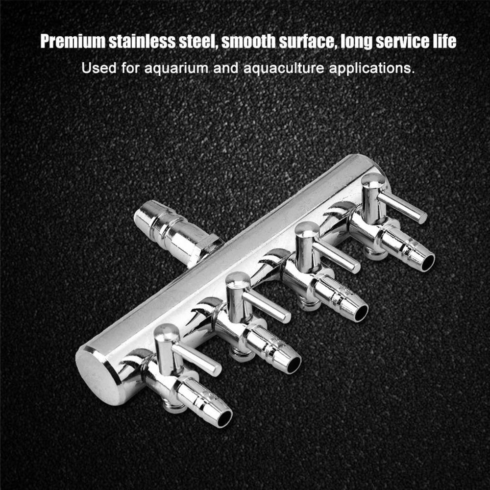 Splitter Control Stainless Steel Aquarium Air Valve 2 Way 4 Way Air Splitter Multi Port 6 Way Gang Valve Air Pumps