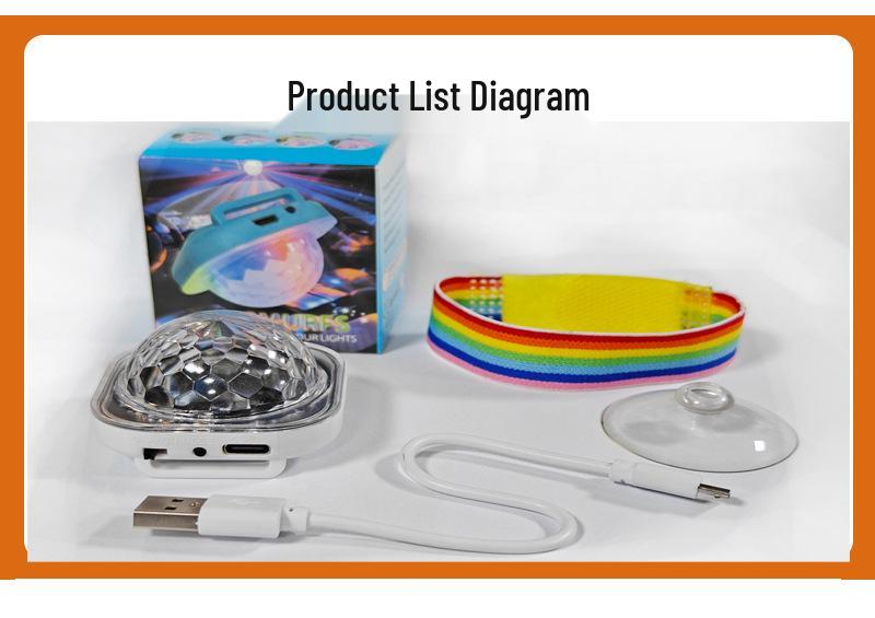 Smurfs USB Colorful LED Wrist Projector Lamp with 5V Charging and Car Suction Cup - Seven-Color Atmosphere Watch Light