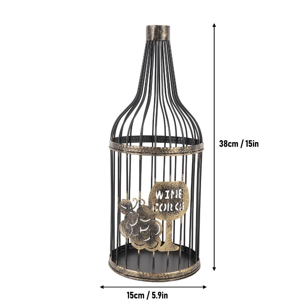 Metal Construction Wine Cork Holder Steel Material Wine Cork Collector Metal Cork Storage For Bar