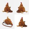 Serene Velvet Chicken Cartoon Bucket Bag With Zipper Closure For Casual Daily Use