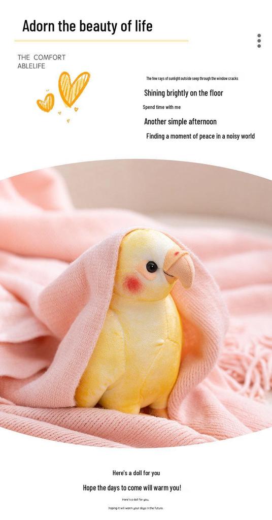 Cross-Border Yellow Parrot Plush Toy - Cute, Comforting Doll and Hot-Selling Animal Plush